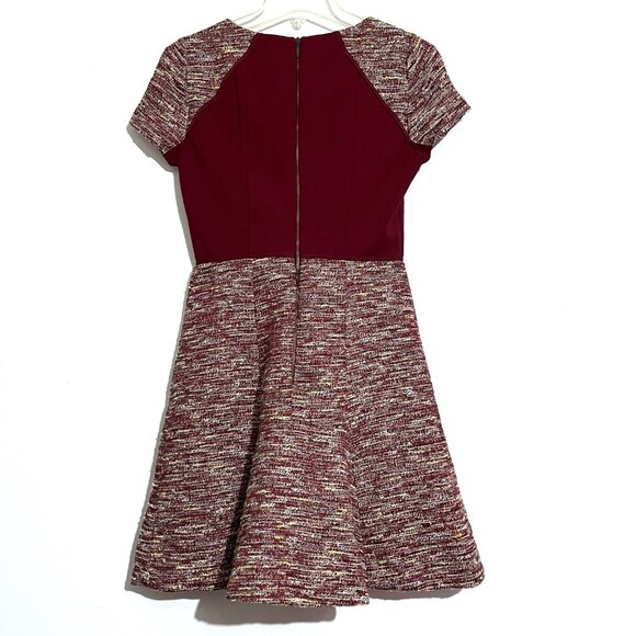 J. Crew Mixed Tweed Metallic Boucle Fit and Flare Dress - Picture 4 of 14